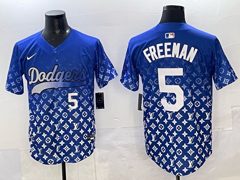 Men Los Angeles Dodgers #5 Freeman Blue Nike 2025 MLB jersey 06->los angeles dodgers->MLB Jersey